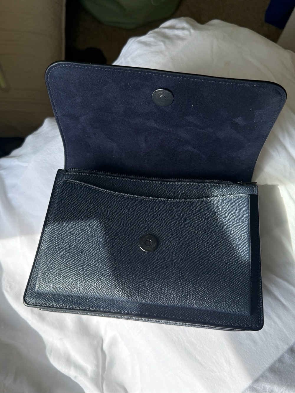 COACH Blue Butterfly Embellished Leather Shoulder Bag - Picture 5 of 8